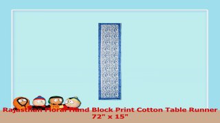Rajasthan Floral Hand Block Print Cotton Table Runner 72 x 15 e5e98a9f