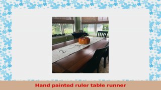 Hand painted ruler table runner 03f73f02