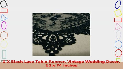 1 X Black Lace Table Runner Vintage Wedding Decor 12 x 74 inches c4b7e7d1