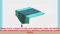 Artiwa Turquoise Silk  Velvet Decorative Table Runner  King Size Bed Runner with Spiral 4ff73498