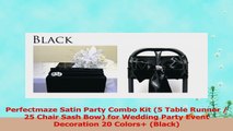 Perfectmaze Satin Party Combo Kit 5 Table Runner  25 Chair Sash Bow for Wedding Party 46b55a51