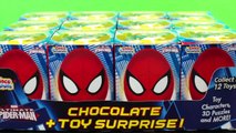 Opening 12 Marvel Ultimate Spider-Man Choco Treasure Mystery Kinder Eggs! by Bins Toy Bin