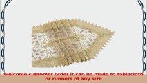 Custom Lilian Beige Table Runner Embroidered Floral Lace Fabric 16 By 156 Inch long e0884267