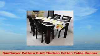 Sunflower Pattern Print Thicken Cotton Table Runner e45dace3