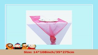 Topwedding 20pcs 14x108inch Organza Table Runner Wedding Party Decoration Rose Red 25508797