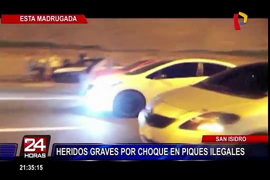 San Isidro: dos heridos graves tras choque por piques ilegales