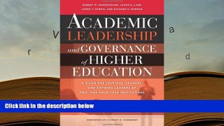Popular Book  Academic Leadership and Governance of Higher Education: A Guide for Trustees,