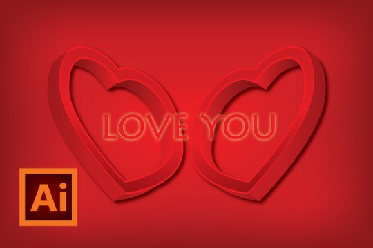 Graphics Design Tutorial / How to Design Love Background in illustrator / making vector design