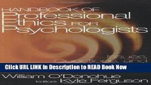 Download Handbook of Professional Ethics for Psychologists: Issues, Questions, and Controversies
