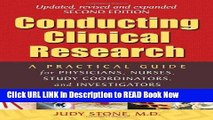 Download Conducting Clinical Research: A Practical Guide for Physicians, Nurses, Study