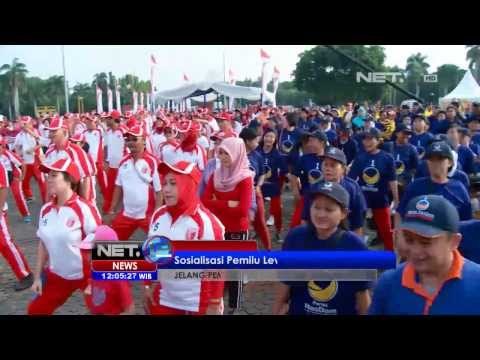 NET12 - KPU gelar senam sehat di Monas untuk sosialisasi Pemilu