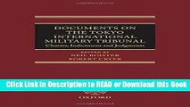 FREE [DOWNLOAD] Documents on the Tokyo International Military Tribunal: Charter, Indictment and