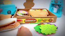Sandwich Set Melissa & Doug Felt Food Toy Cutting Food Make Burgers Kebaps Play Food Video