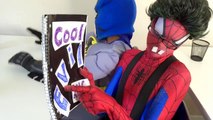 Spiderman vs Frozen Elsa - Nerdy Spiderman Meets Nerdy Elsa! w/ Joker & Batman - Funny Sup