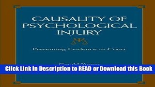 Books Causality of Psychological Injury: Presenting Evidence in Court Download Online