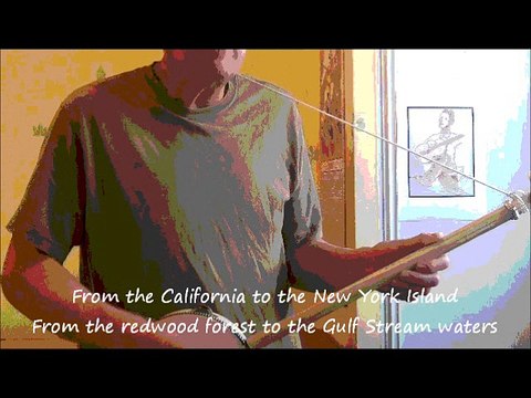 THIS LAND IS YOUR LAND (Woody Guthrie) on Homemade One String Banjo-shaped Diddley Bow by B93