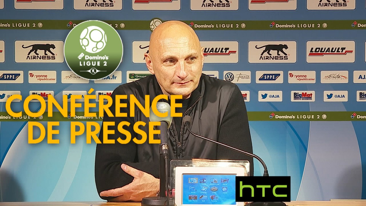 Conférence de presse AJ Auxerre - AC Ajaccio (1-0) : Cédric DAURY (AJA) - Olivier PANTALONI (ACA) - 2016/2017