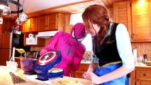 Spiderman Hamburger Prank! w/ Frozen Elsa & Anna, Pink Spidergirl vs Joker & Giant Candy!