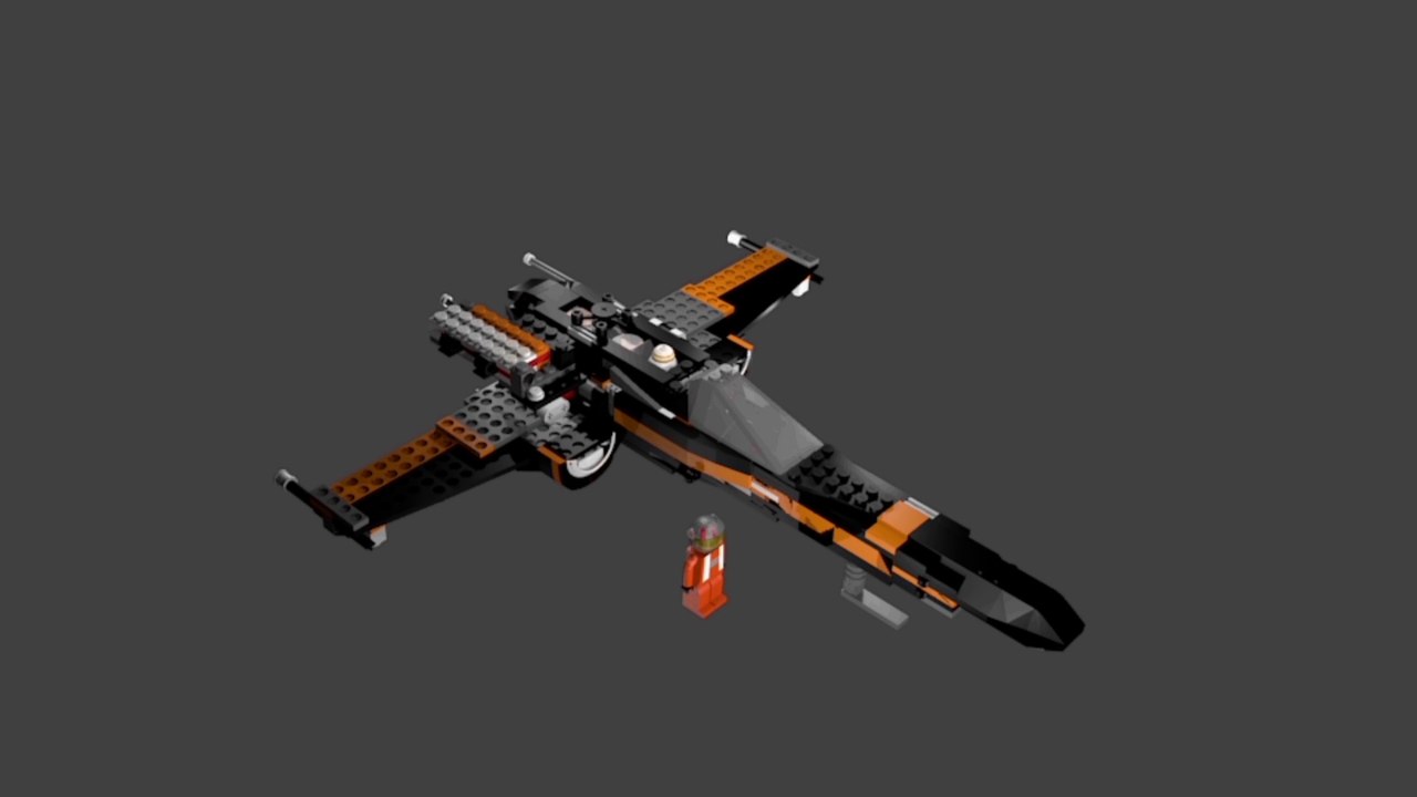 Lego Poe´s X-Wing Blender 3D