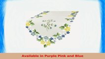 Xia Home Fashions Fancy Flowers Embroidered Cutwork Spring Table Runner 15 by 72Inch Blue 147f08e9