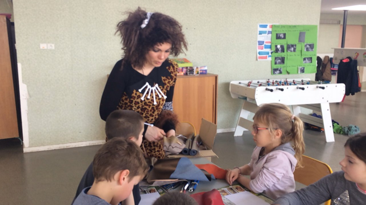 Activités sur le thème Cro-Magnon à l'accueil de loisirs