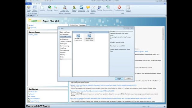 ES101- Aspen Plus heat exchanger simulations