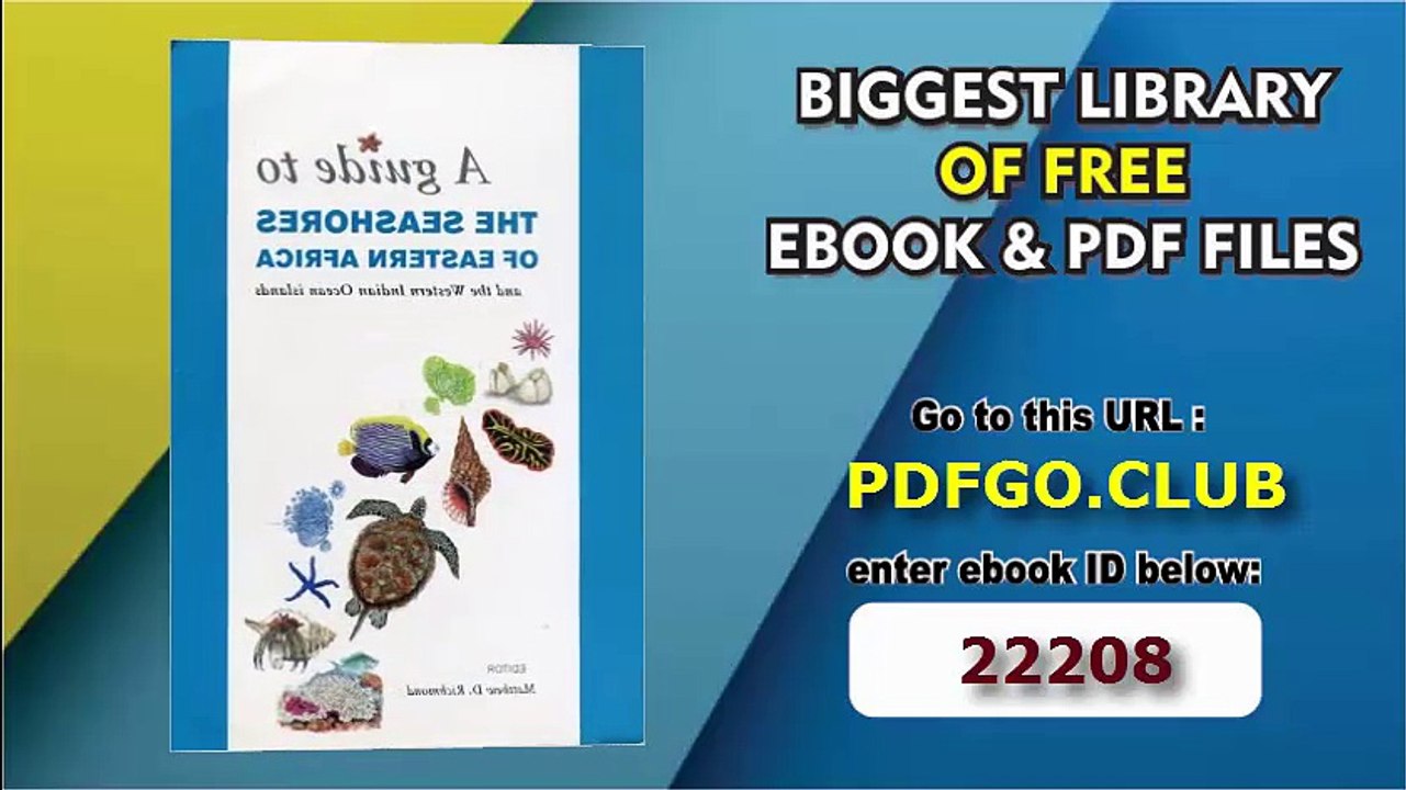 A Guide to the Seashores of Eastern Africa and the Western Indian Ocean Islands