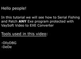 How to patch a file protected with VaySoft Video to Exe Converter