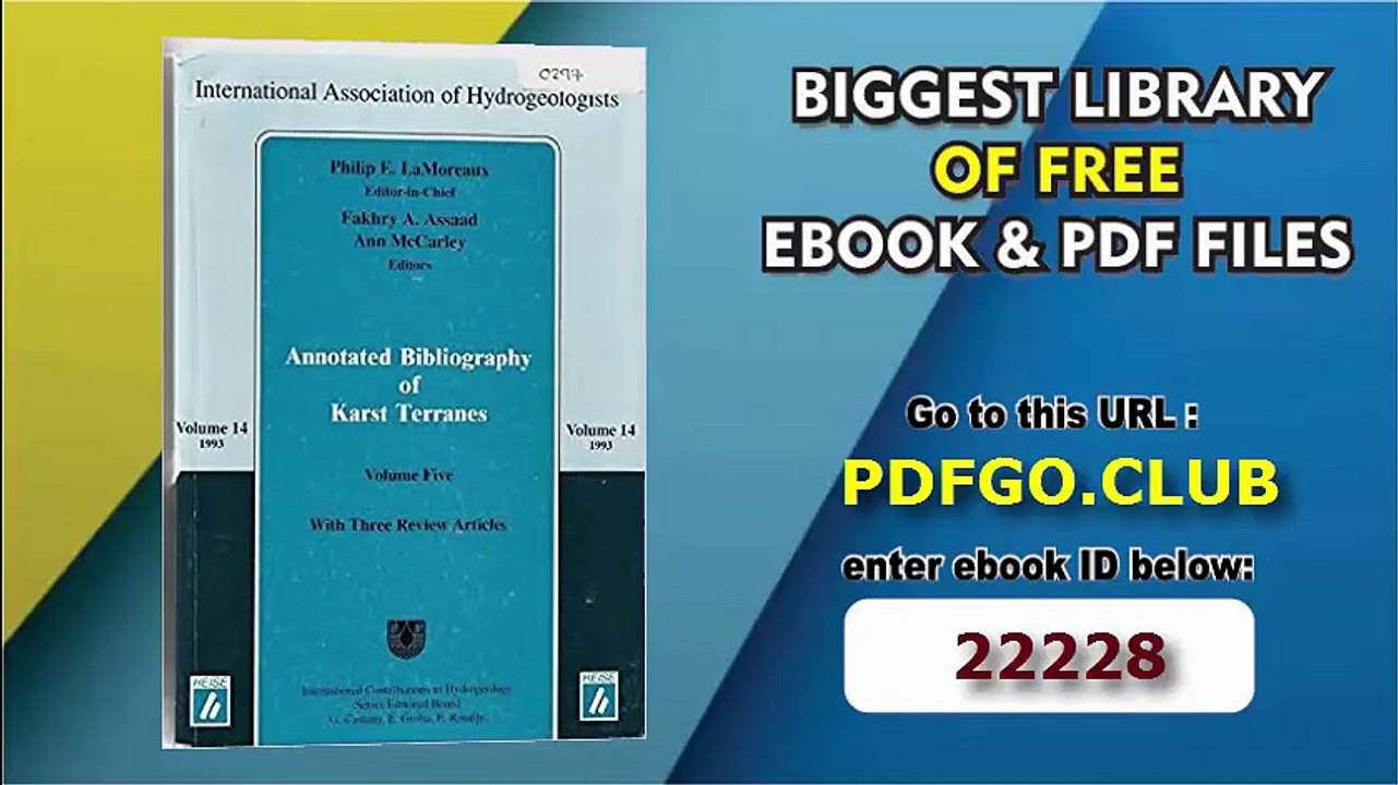 Annotated Bibliography of Karst Terranes_ Vol 5