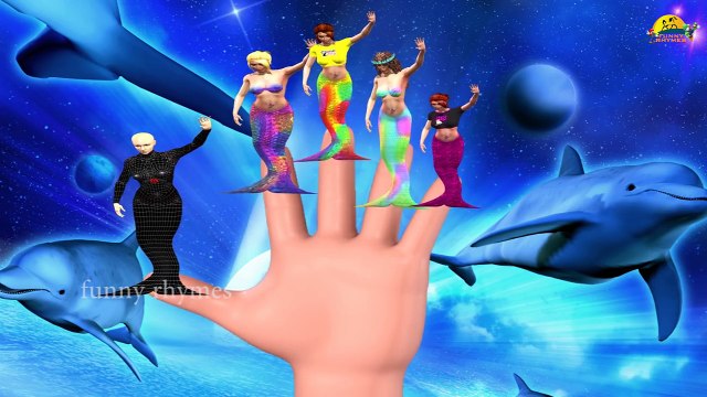 Mermaid Finger Family Nursery Children 3d English Rhymes | Mermaids in Ocean