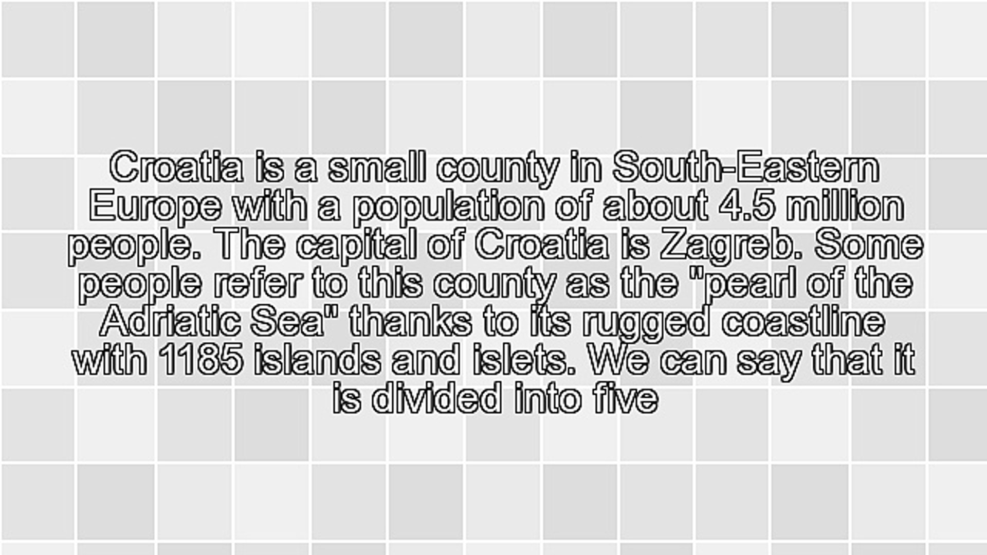 ⁣Information About Croatia
