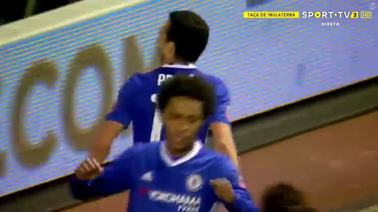 Pedro Goal Wolverhampton 0-1 Chelsea 18.02.2017.