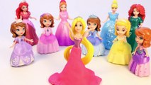 Disney Princess MagiClip Collection Elsa Anna Ariel Belle Rapunzel Aurora Merida Play Doh