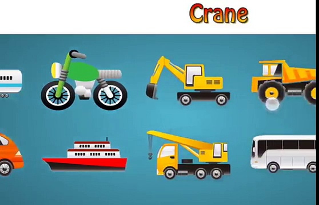 Transportation names and sounds - Kids Learning