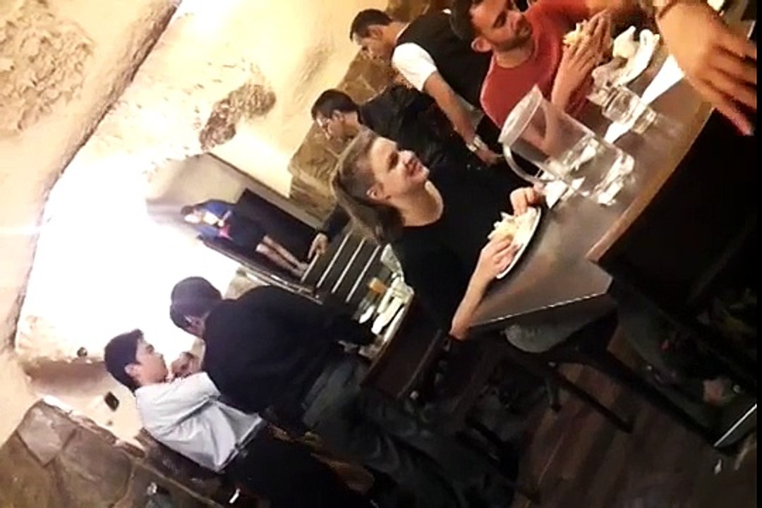 Fight breaks out at a Greek restaurant