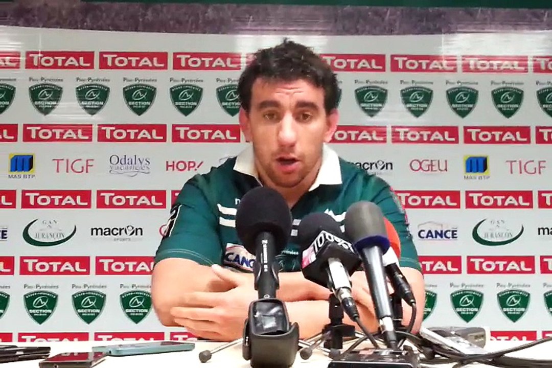 Thomas Bianchin après Section Paloise - Grenoble