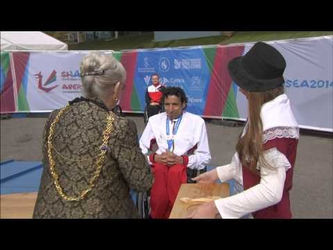 Men's 100m T52 | Victory Ceremony | 2014 IPC Athletics European Championships Swansea