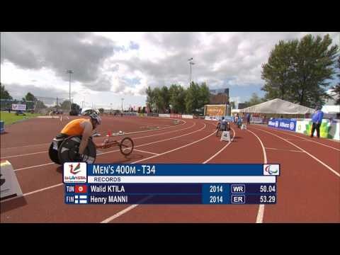 Men's 400m T34 | semi-final 1 | 2014 IPC Athletics European Championships Swansea