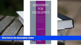 Epub  Assessment For Excellence: The Philosophy And Practice Of Assessment And Evaluation In
