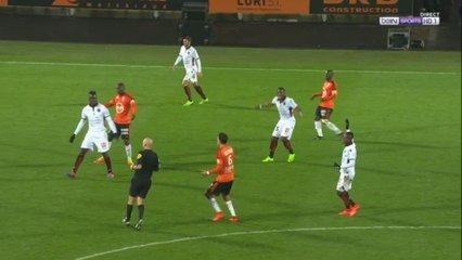 Mario Balotelli Gets Red Card For Talking To The Referee vs Lorient!