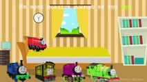 Thomas the Tank Engine Friends Jumping on the Bed - Five little monkeys Nursery Rhyme Song