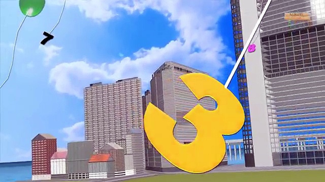 123 Songs For Kids Balloon Show For Children | 123 Number Songs Nursery Rhymes 3D Animated