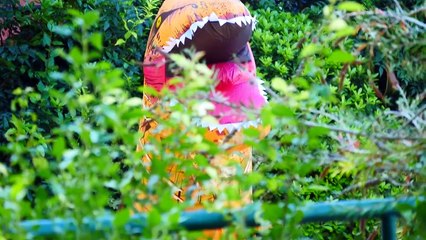 Every SUPERHERO VS T-REX Battle w/ Disney Princesess Elsa and Spiderman Harley Quinn Joker