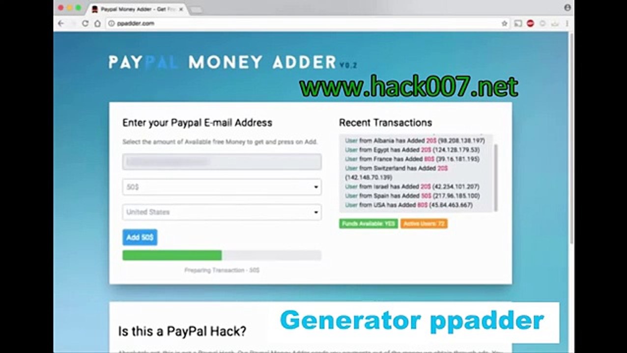 New Working Paypal Money Generator 2017.