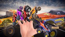 Finger Family Monster Trucks Ambulance Fire Trucks Cartoons Excavator Nursery Rhymes Colle