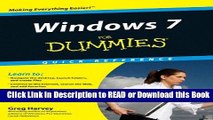 [PDF] Windows 7 For Dummies Quick Reference Free Books