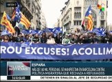 160 mil personas marchan en Barcelona para exigir acogida a refugiados