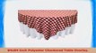 LA Linen 84 by 84Inches Square Polyester Checkered Tablecloth  Pack of 1  White  Red 60841c85