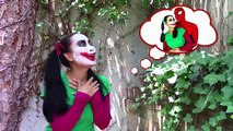 Joker Girl steals Elsas hair! w/ Spiderman, Ariel mermaid, Joker, catwoman