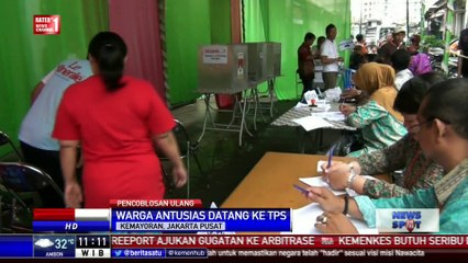 Ratusan Warga di Kemayoran Nyoblos Ulang